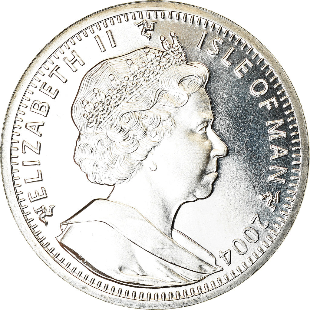 Coin, Isle of Man, Elizabeth II, Crown, 2004, Pobjoy Mint, Chat tonkinois