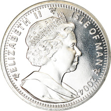 Coin, Isle of Man, Elizabeth II, Crown, 2004, Pobjoy Mint, Chat tonkinois