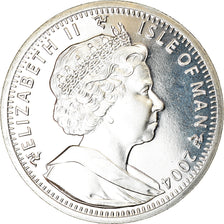 Coin, Isle of Man, Elizabeth II, Crown, 2004, Pobjoy Mint, Chat tonkinois