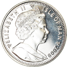Coin, Isle of Man, Elizabeth II, Crown, 2009, Pobjoy Mint, Chat Persan