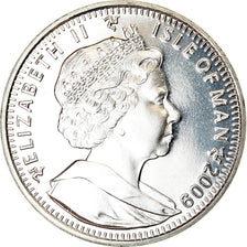 Coin, Isle of Man, Elizabeth II, Crown, 2009, Pobjoy Mint, Chat Persan