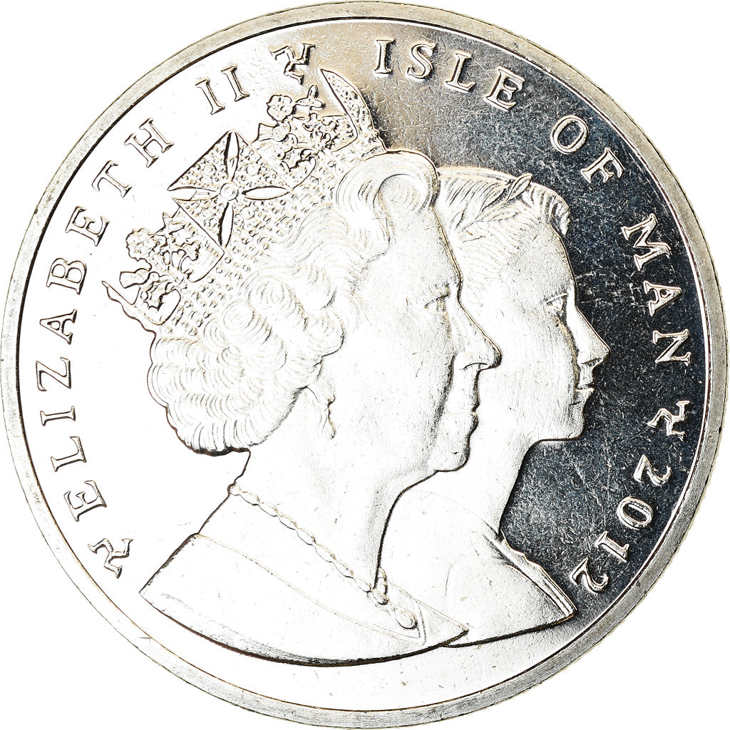 Münze, Isle of Man, Crown, 2012, Pobjoy Mint, Le chat 