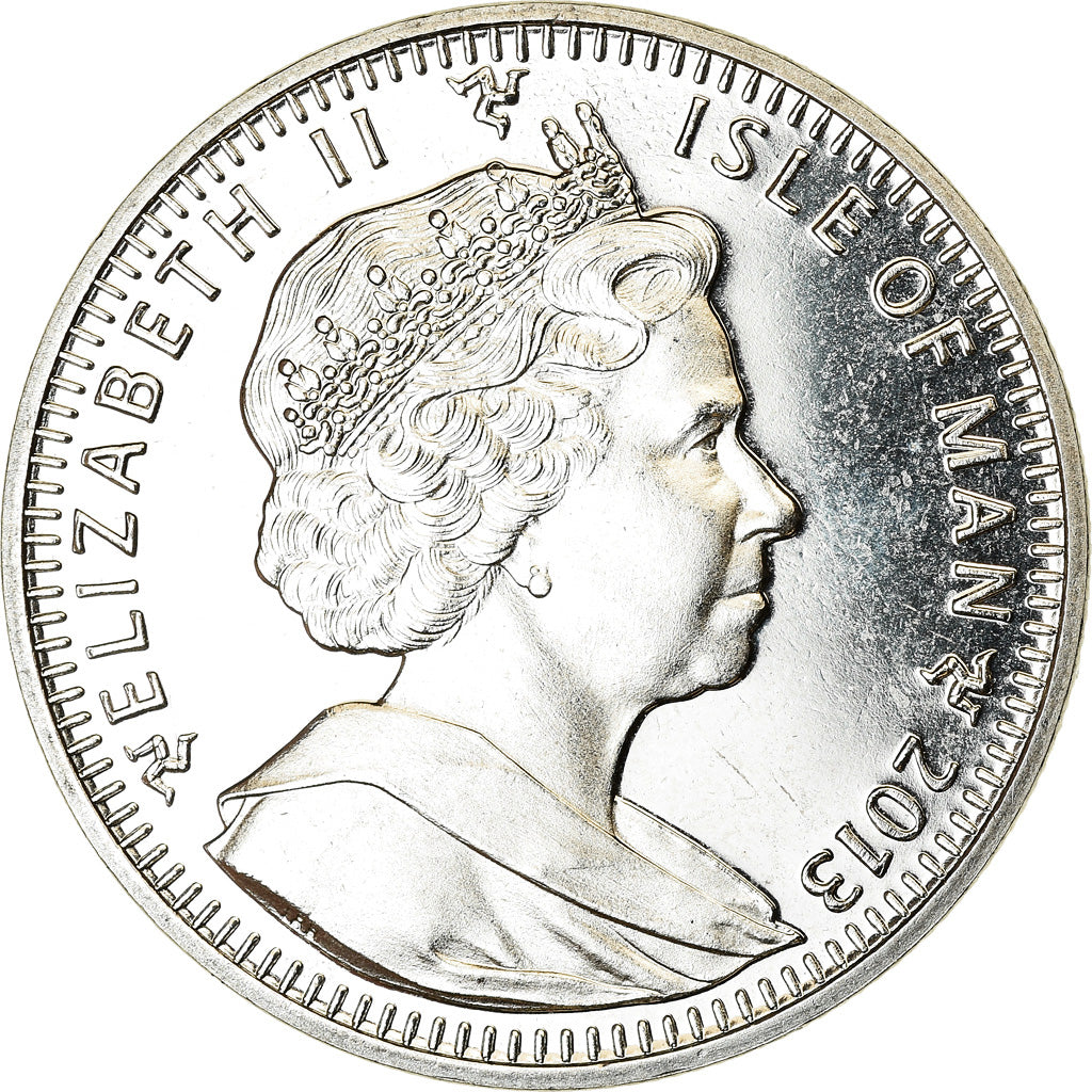 Coin, Isle of Man, Crown, 2013, Pobjoy Mint, Chat, MS(63), Cupro-nickel, KM:1543
