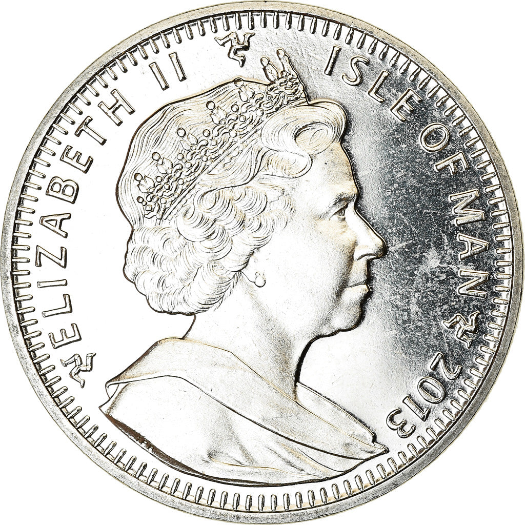 Coin, Isle of Man, Crown, 2013, Pobjoy Mint, Chat, MS(63), Cupro-nickel, KM:1543