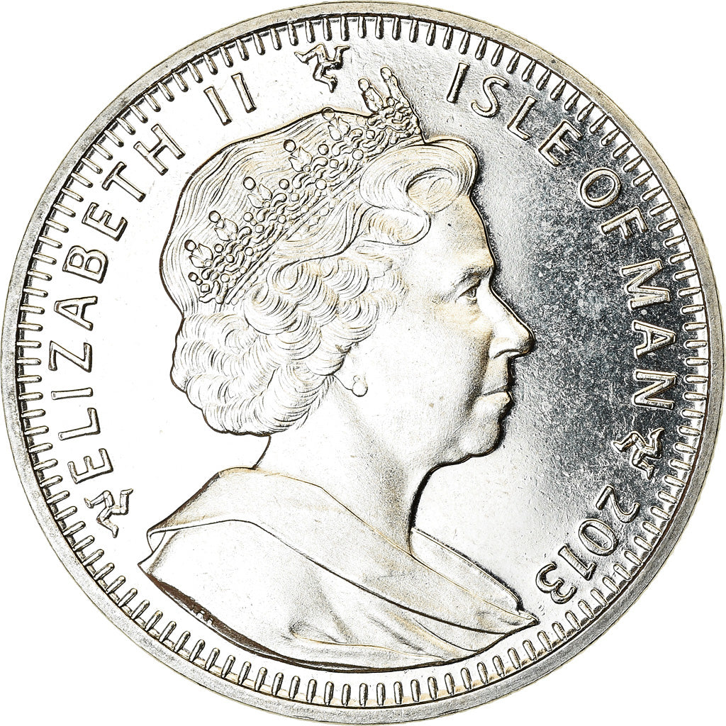 Coin, Isle of Man, Crown, 2013, Pobjoy Mint, Chat, MS(63), Cupro-nickel, KM:1543