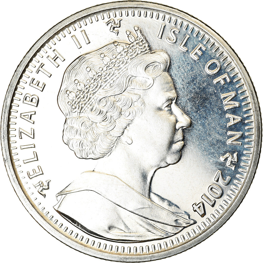 Coin, Isle of Man, Crown, 2014, Pobjoy Mint, Sochi - Patinage artistique