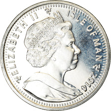 Coin, Isle of Man, Crown, 2014, Pobjoy Mint, Sochi - Patinage artistique