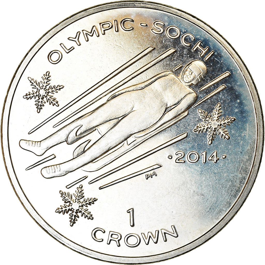 Monnaie, Isle of Man, Crown, 2014, Pobjoy Mint, Sochi - Luge, SPL, Cupro-nickel