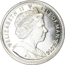 Coin, Isle of Man, Crown, 2014, Pobjoy Mint, Sochi - Ski alpin, MS(63)