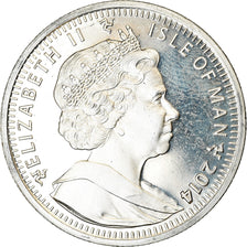 Coin, Isle of Man, Crown, 2014, Pobjoy Mint, Sochi - Curling, MS(63)