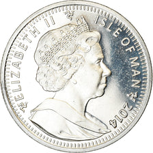 Coin, Isle of Man, Crown, 2014, Pobjoy Mint, Sochi - Curling, MS(63)