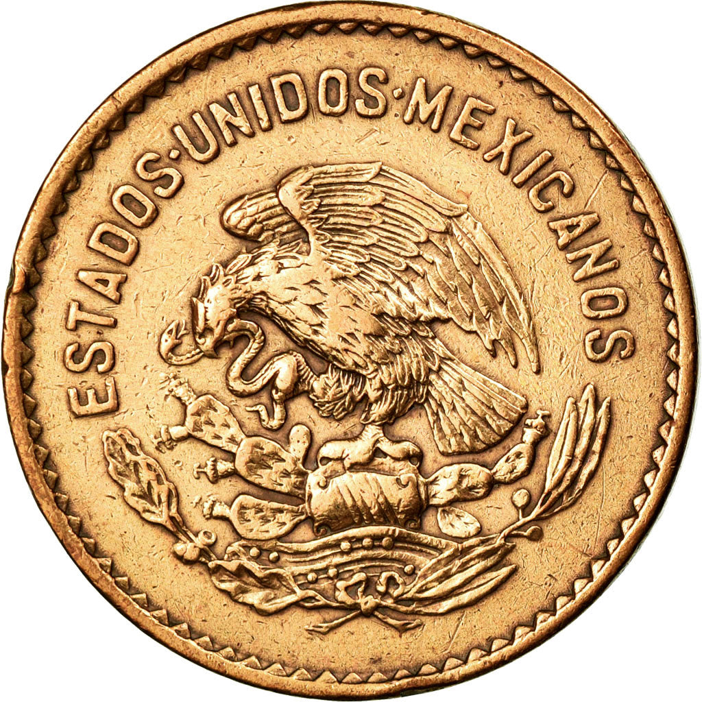 Moneda, México, 5 Centavos, 1955, Mexico City, MBC+, Bronce, KM:424