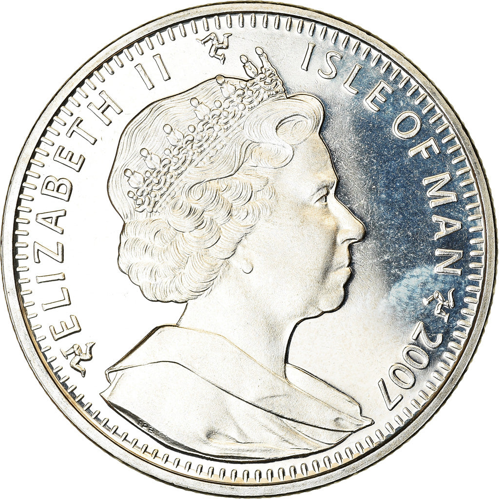 Moneta, Isola di Man, Elizabeth II, Crown, 2007, Pobjoy Mint, Tourist Trophy