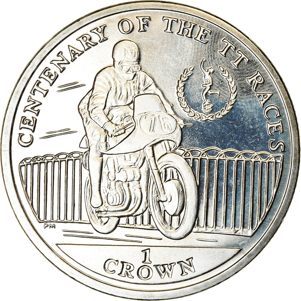 Moneta, Isola di Man, Elizabeth II, Crown, 2007, Pobjoy Mint, Tourist Trophy