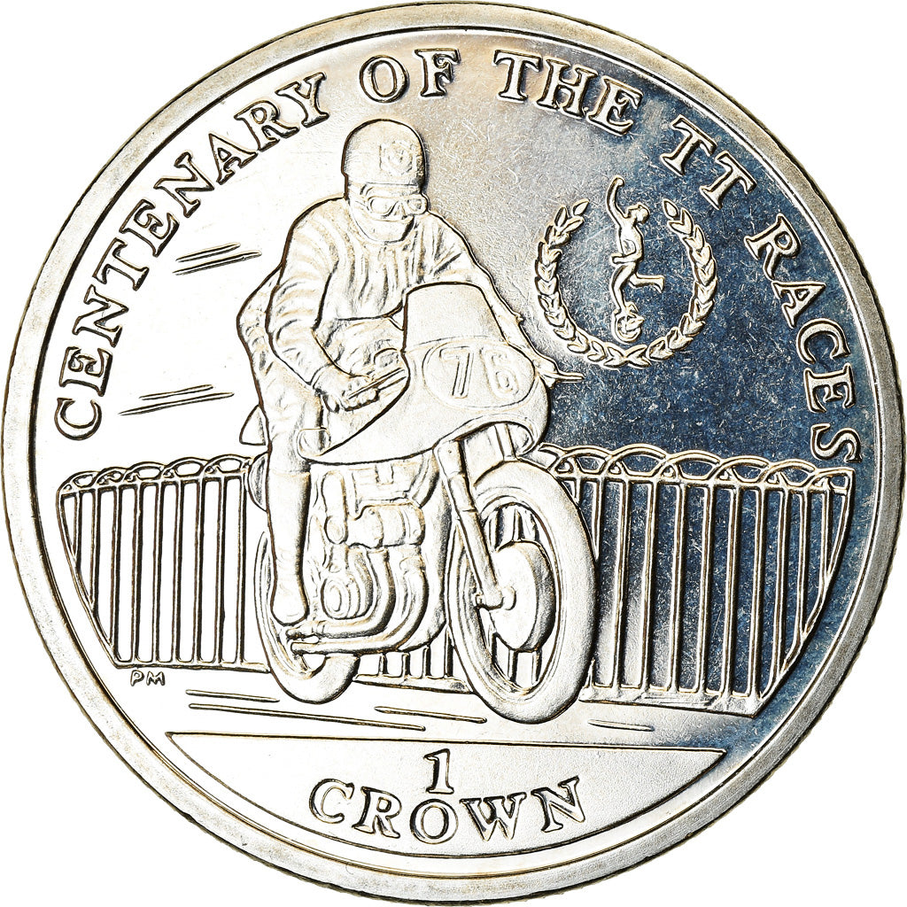Coin, Isle of Man, Elizabeth II, Crown, 2007, Pobjoy Mint, Tourist Trophy