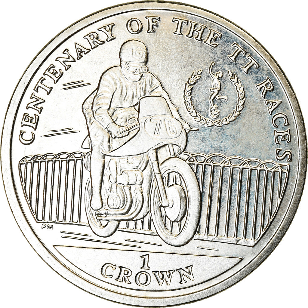 Moneta, Isola di Man, Elizabeth II, Crown, 2007, Pobjoy Mint, Tourist Trophy