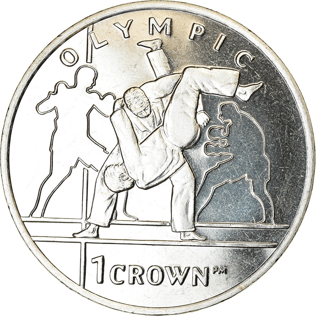 Coin, Isle of Man, Crown, 2012, Pobjoy Mint, J.O de Londres - Judo, MS(63)