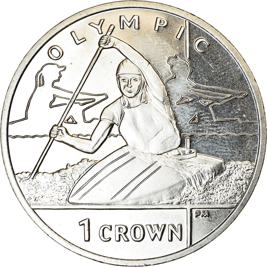 Moneta, Isola di Man, Crown, 2012, Pobjoy Mint, J.O de Londres - Kayak, SPL