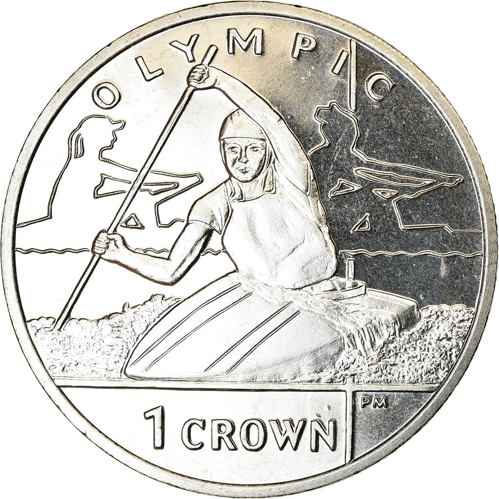 Moneda, Isla de Man, Crown, 2012, Pobjoy Mint, J.O de Londres - Kayak, SC