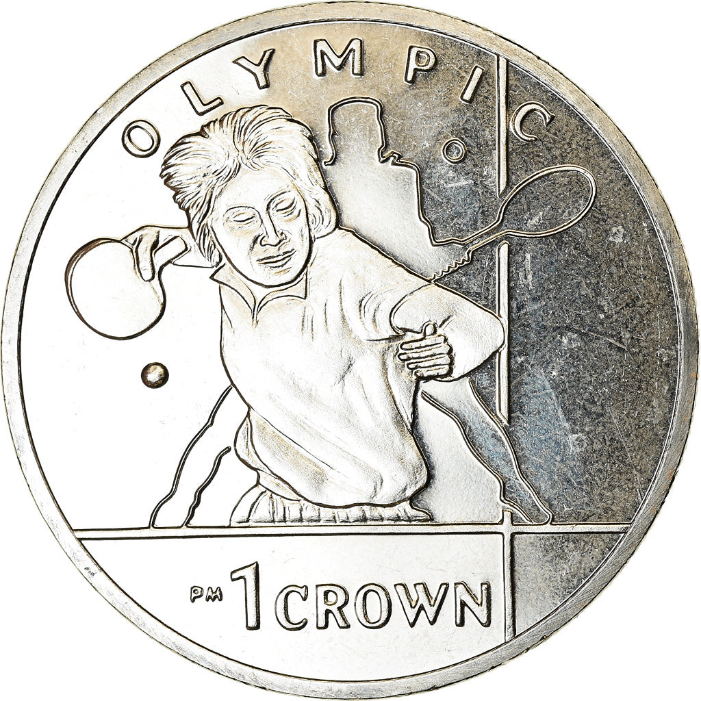 Moneta, Isola di Man, Crown, 2012, Pobjoy Mint, J.O de Londres -  Tennis de