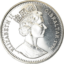 Moneta, Gibilterra, Elizabeth II, Crown, 1996, Elvis Presley, SPL, Rame-nichel
