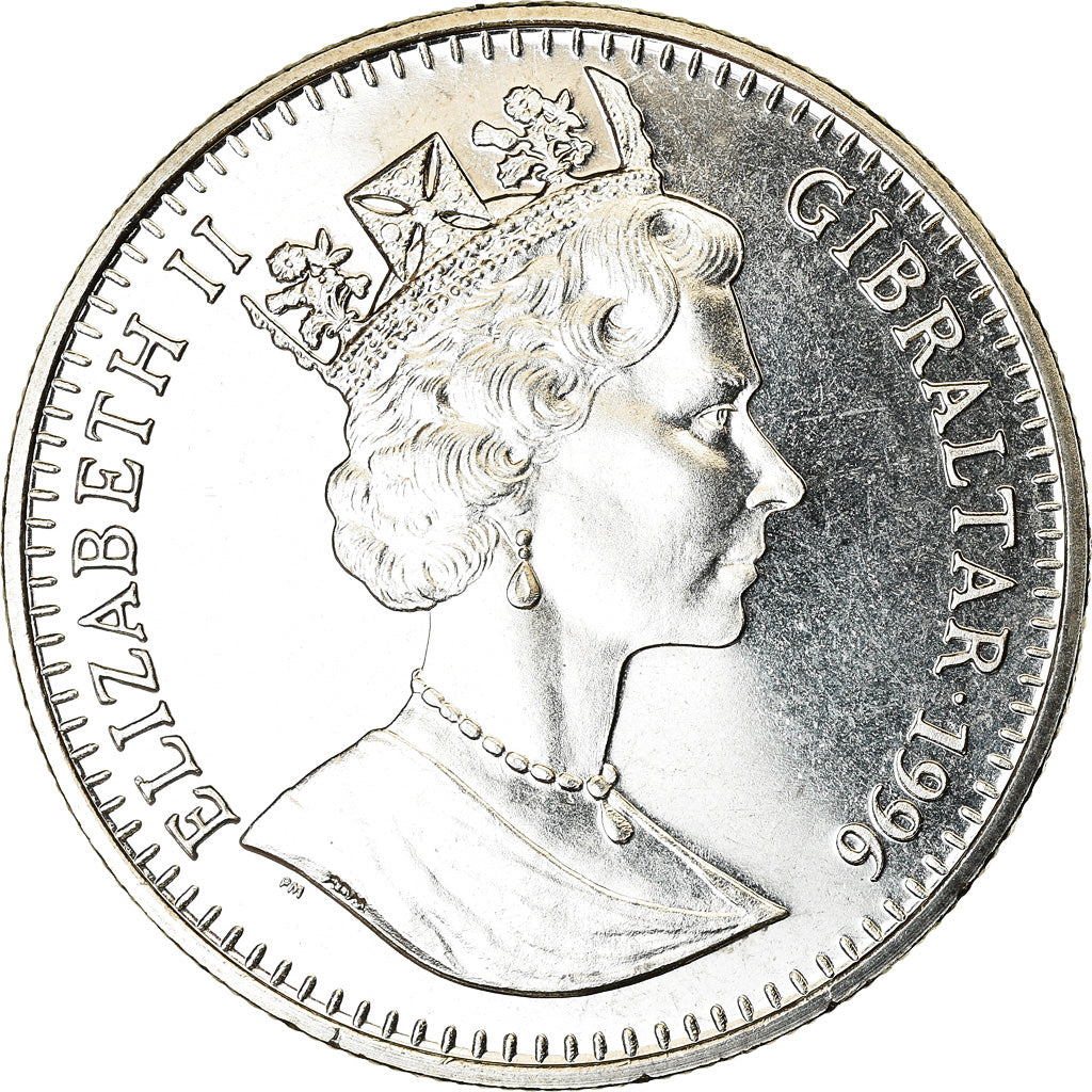 Coin, Gibraltar, Elizabeth II, Crown, 1996, Elvis Presley, MS(63)