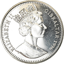 Moneta, Gibilterra, Elizabeth II, Crown, 1996, Elvis Presley, SPL, Rame-nichel