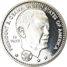 Coin, Vanuatu, 10 Vatu, 2009, British Royal Mint, Barack Obama, MS(63)