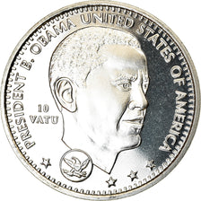 Coin, Vanuatu, 10 Vatu, 2009, British Royal Mint, Barack Obama, MS(63)