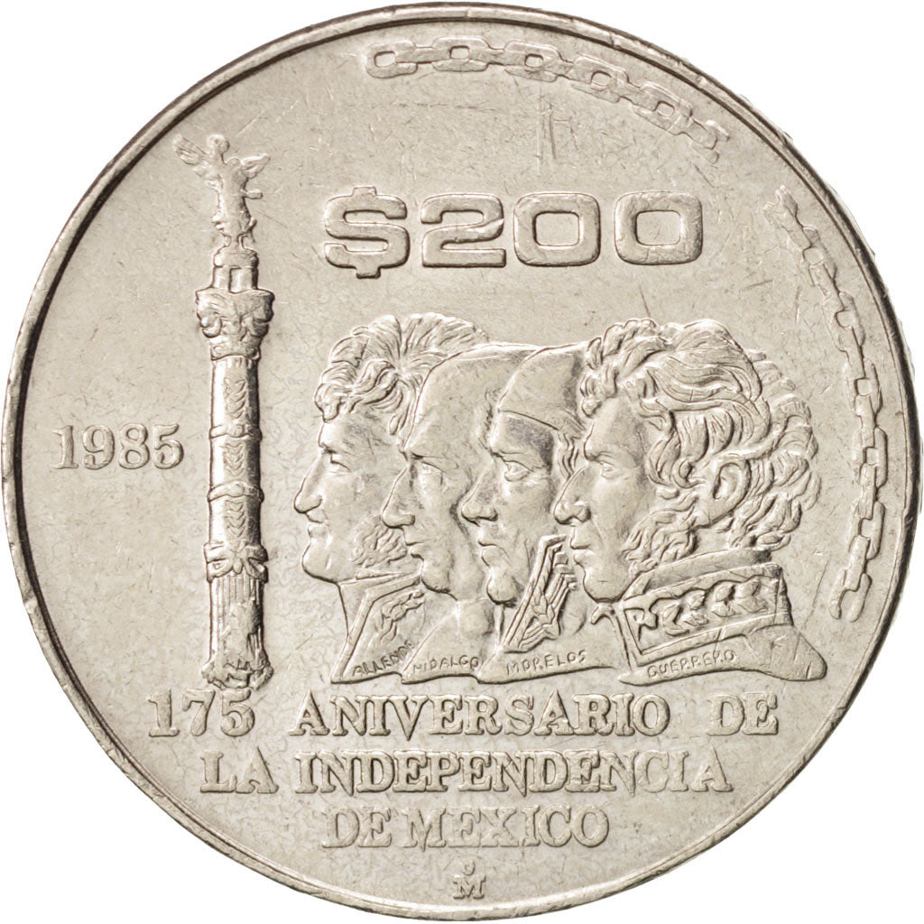 Mexique, 200 Pesos, 1985, Mexico City, TTB+, Copper-nickel, KM:509