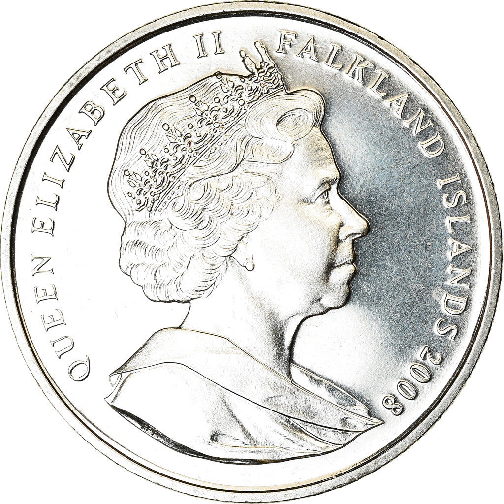 Coin, Falkland Islands, Elizabeth II, Crown, 2008, Pobjoy Mint, Port Louis