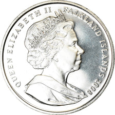 Coin, Falkland Islands, Elizabeth II, Crown, 2008, Pobjoy Mint, Port Louis
