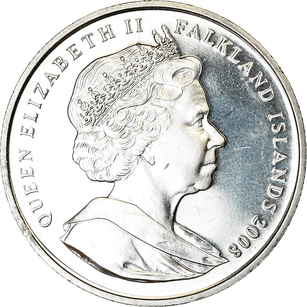 Coin, Falkland Islands, Elizabeth II, Crown, 2008, Pobjoy Mint, Port Louis