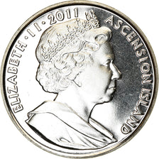 Coin, Ascension Island, 2 Pounds, 2011, Pobjoy Mint, Mariage du Prince William
