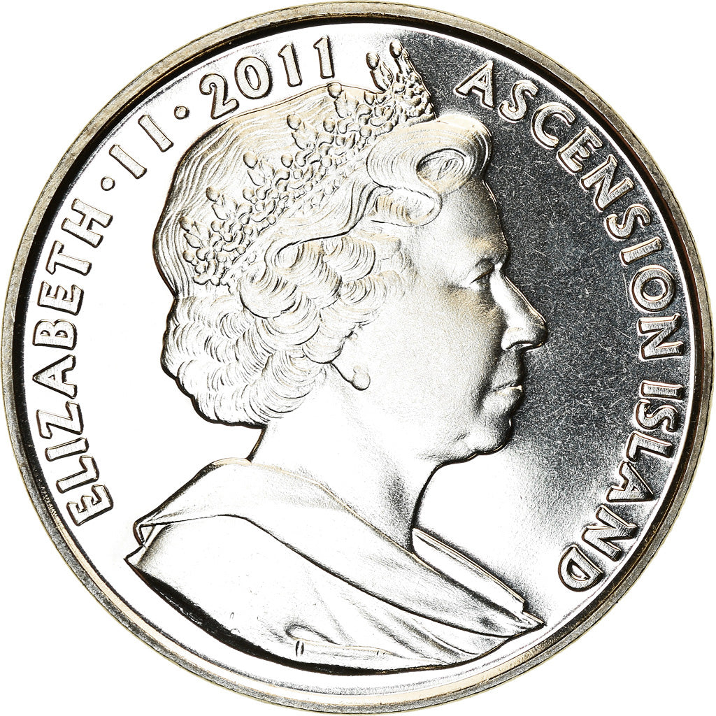 Coin, Ascension Island, 2 Pounds, 2011, Pobjoy Mint, Mariage du Prince William