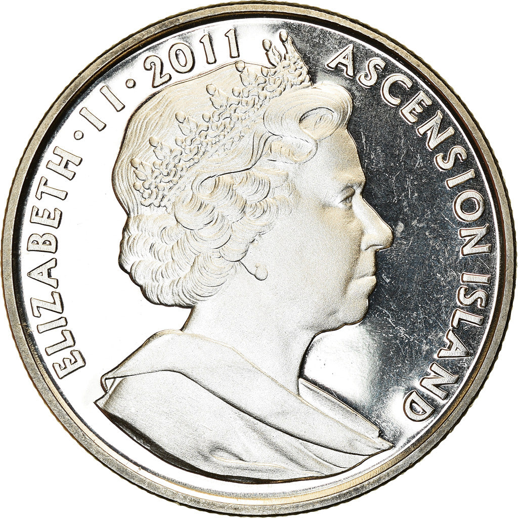 Coin, Ascension Island, 2 Pounds, 2011, Pobjoy Mint, 90ème anniversaire du