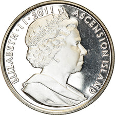 Coin, Ascension Island, 2 Pounds, 2011, Pobjoy Mint, 90ème anniversaire du