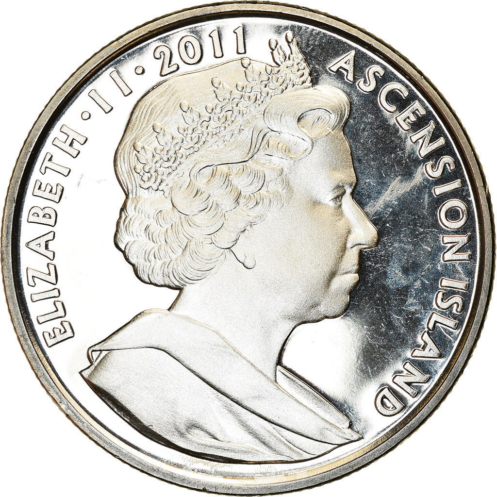 Moneta, Isola di Ascensione, 2 Pounds, 2011, Pobjoy Mint, 90ème anniversaire du