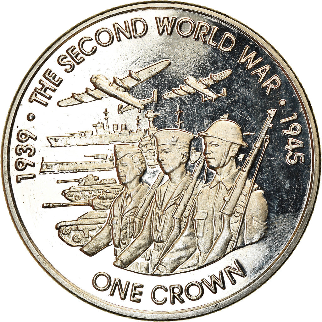 Moneta, Isola di Ascensione, 2 Pounds, 2019, Pobjoy Mint, 2ème guerre mondiale