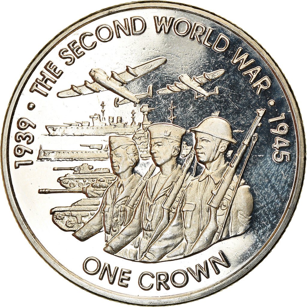 Moneta, Isola di Ascensione, 2 Pounds, 2019, Pobjoy Mint, 2ème guerre mondiale