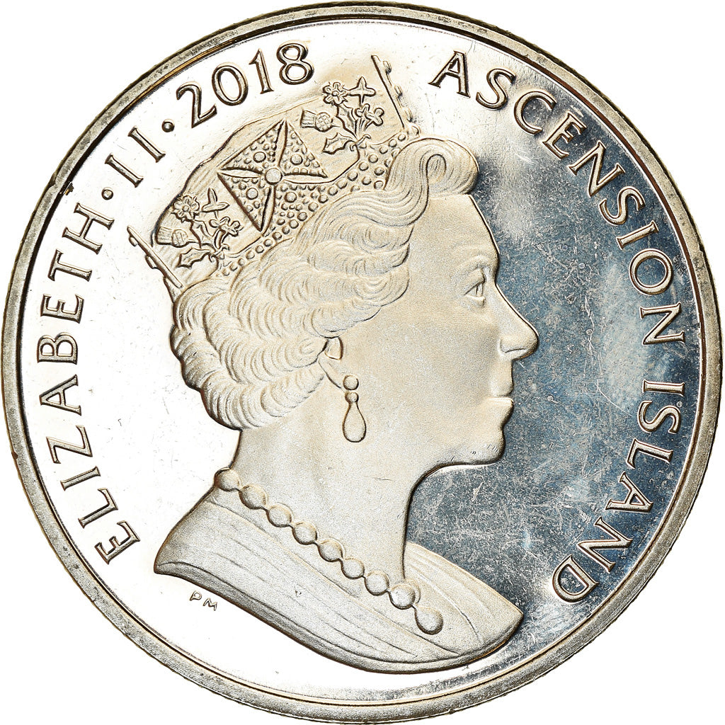 Coin, Ascension Island, 2 Pounds, 2018, Pobjoy Mint, Jubilé de saphir, MS(63)