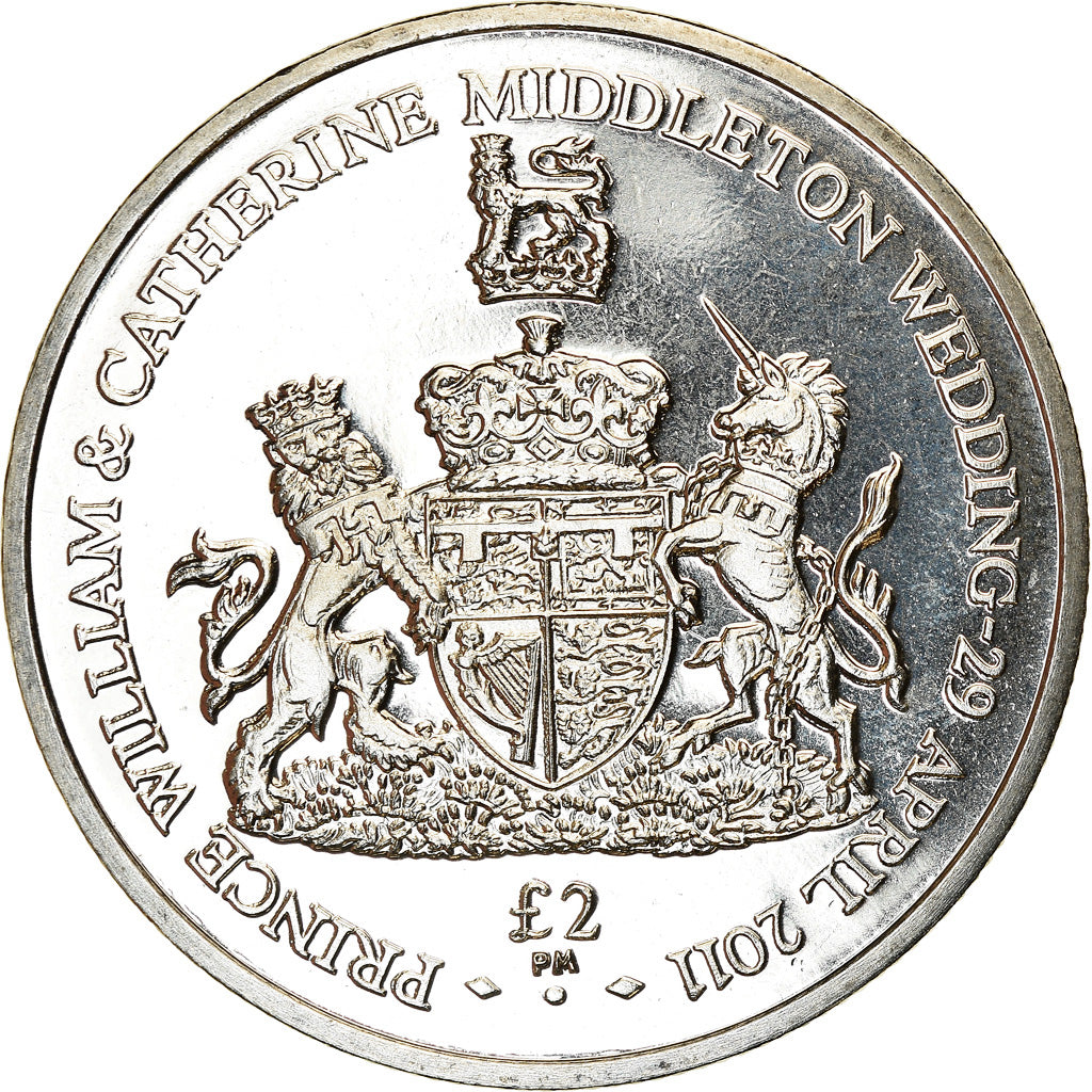 Monnaie, South Georgia and the South Sandwich Islands, 2 Pounds, 2011, Mariage