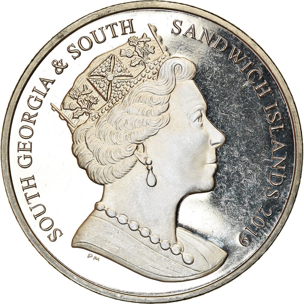 Moneda, Islas Georgias del Sur y Sandwich del Sur, 2 Pounds, 2019, Reine