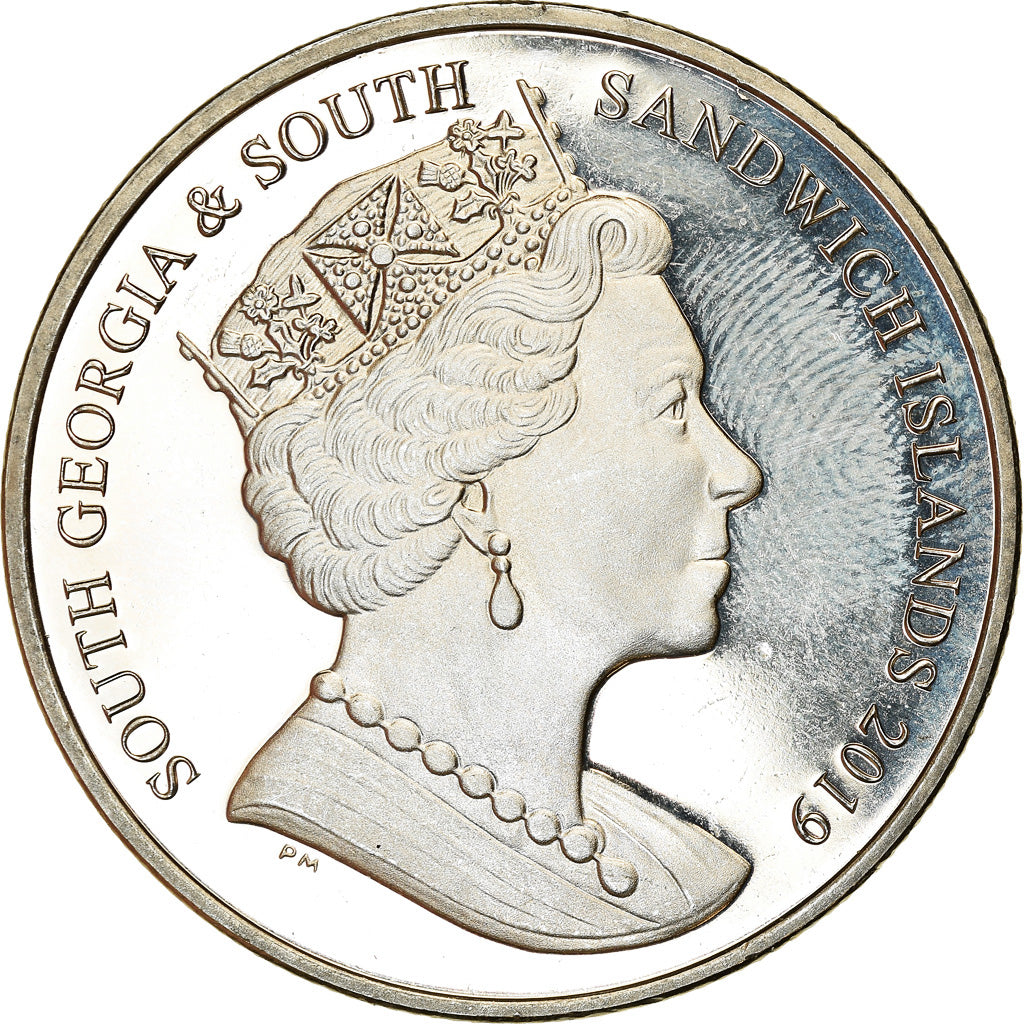 Moneda, Islas Georgias del Sur y Sandwich del Sur, 2 Pounds, 2019, Reine