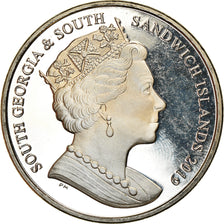 Coin, South Georgia and the South Sandwich Islands, 2 Pounds, 2019, Reine