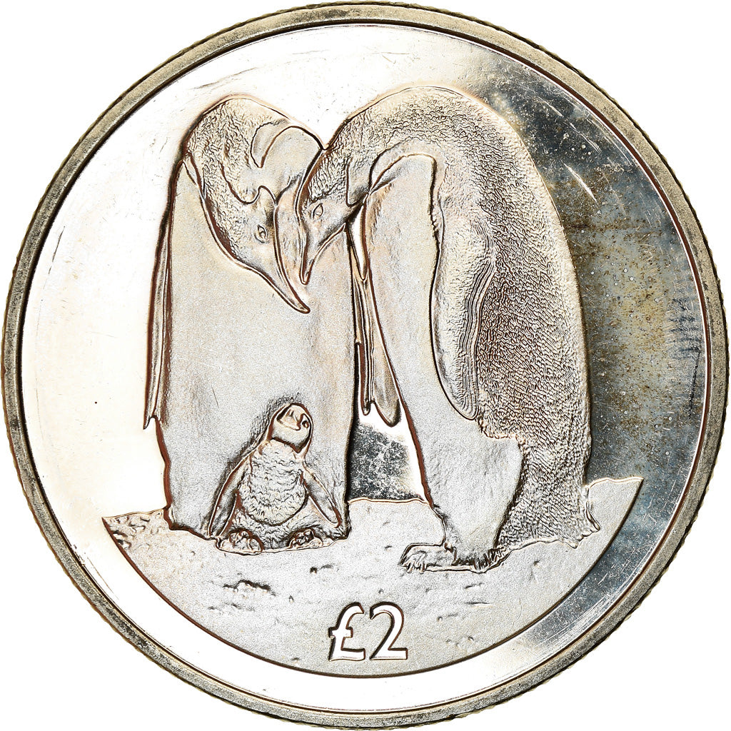 Moneta, British Antarctic Territory, 2 Pounds, 2019, Manchot Empereur, SPL