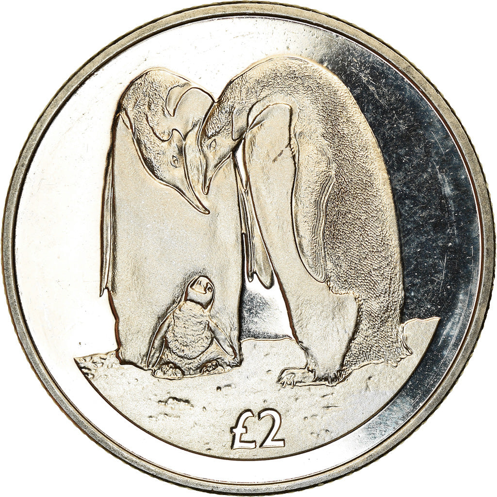 Coin, British Antarctic Territory, 2 Pounds, 2019, Manchot Empereur, MS(63)