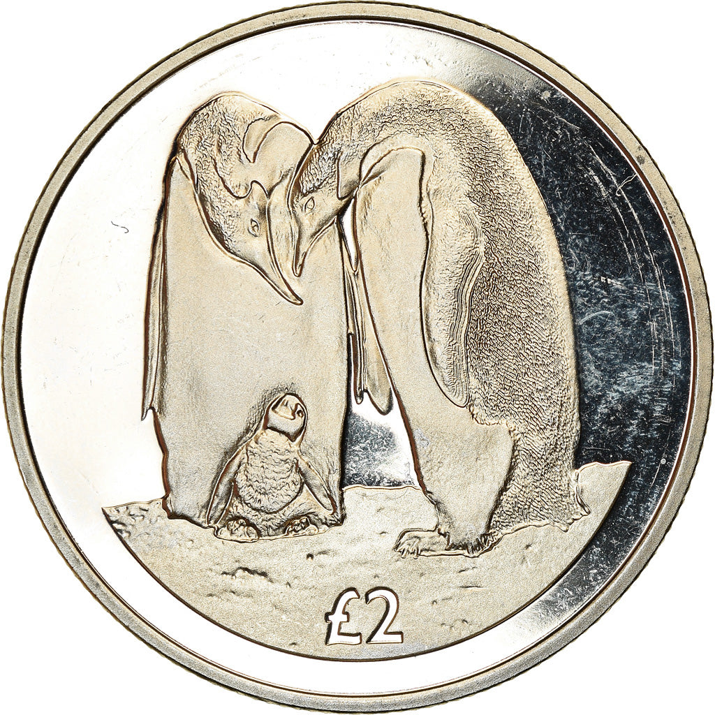 Coin, British Antarctic Territory, 2 Pounds, 2019, Manchot Empereur, MS(63)