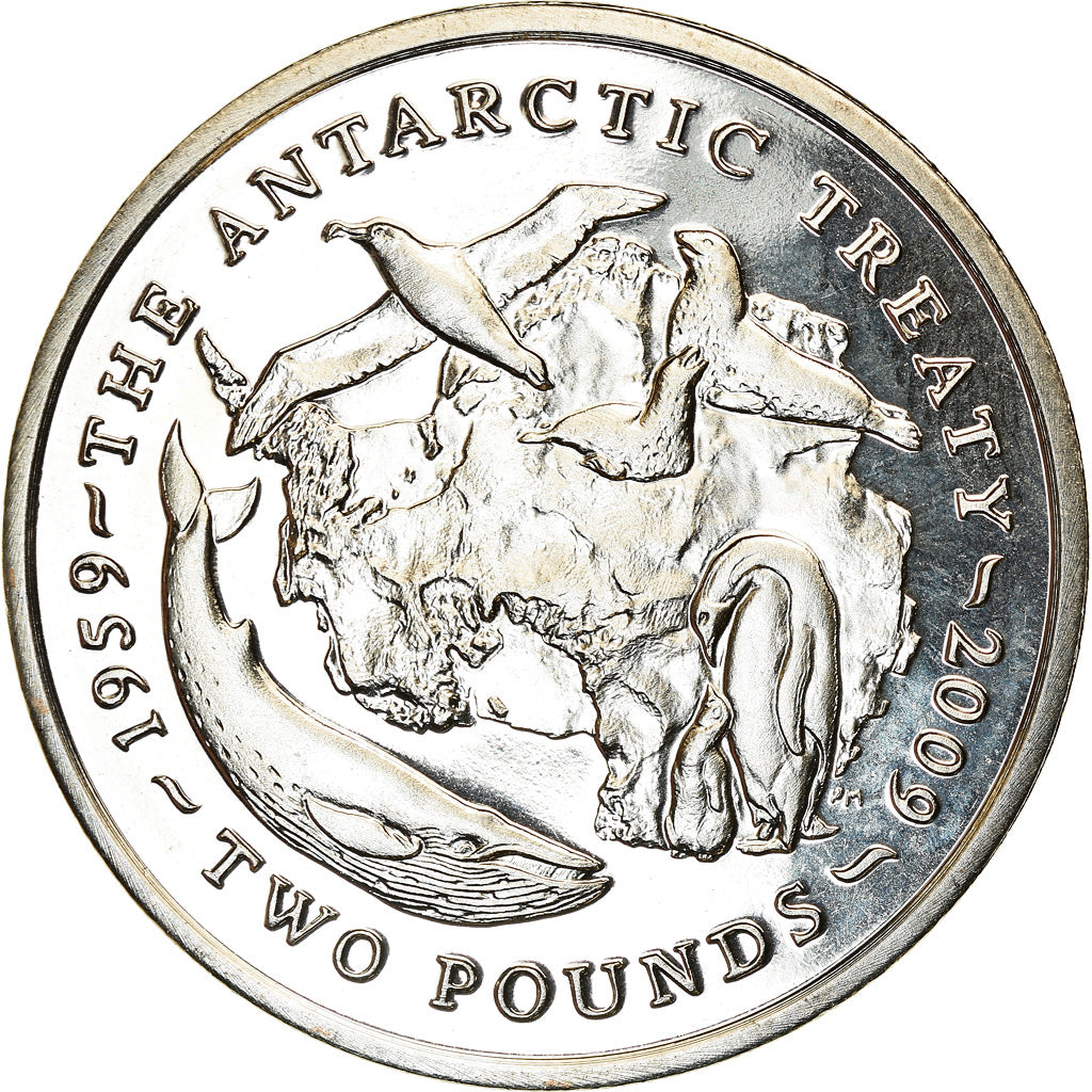 Münze, British Antarctic Territory, Elizabeth II, 2 Pounds, 2009, Pobjoy Mint