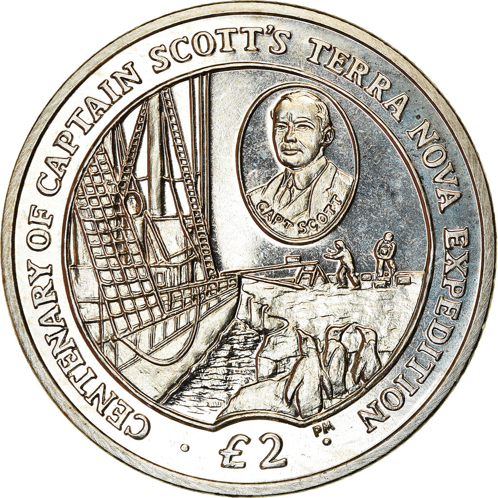 Münze, British Antarctic Territory, Elizabeth II, 2 Pounds, 2012, Pobjoy Mint